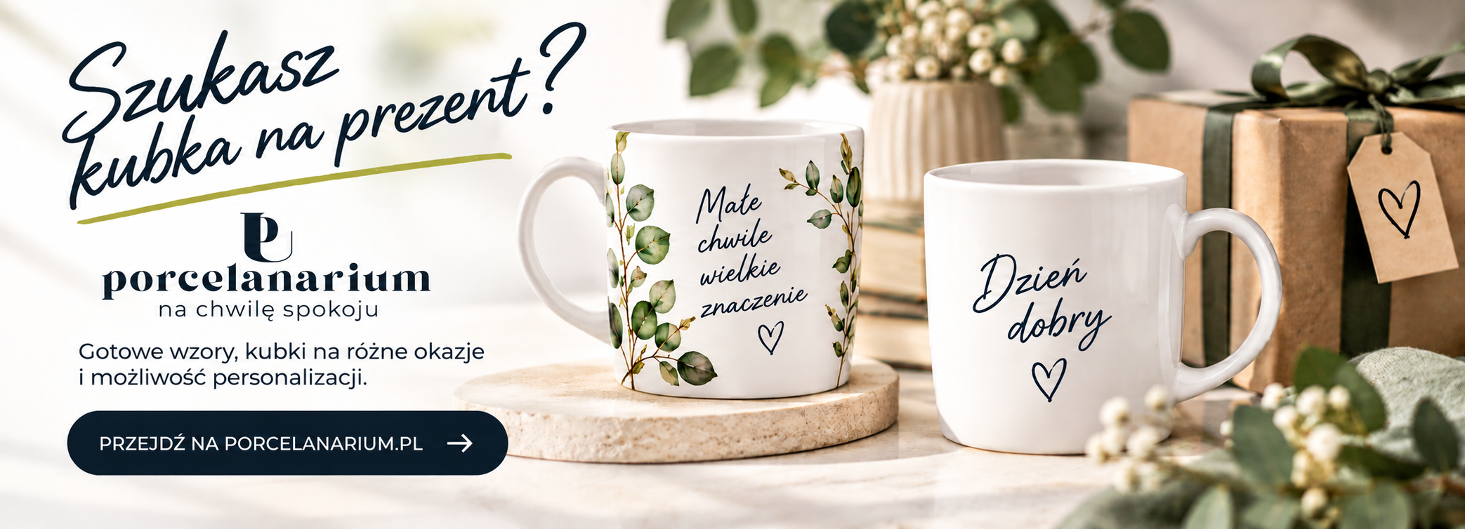 Kubki na prezent Porcelanarium – gotowe wzory i personalizacja