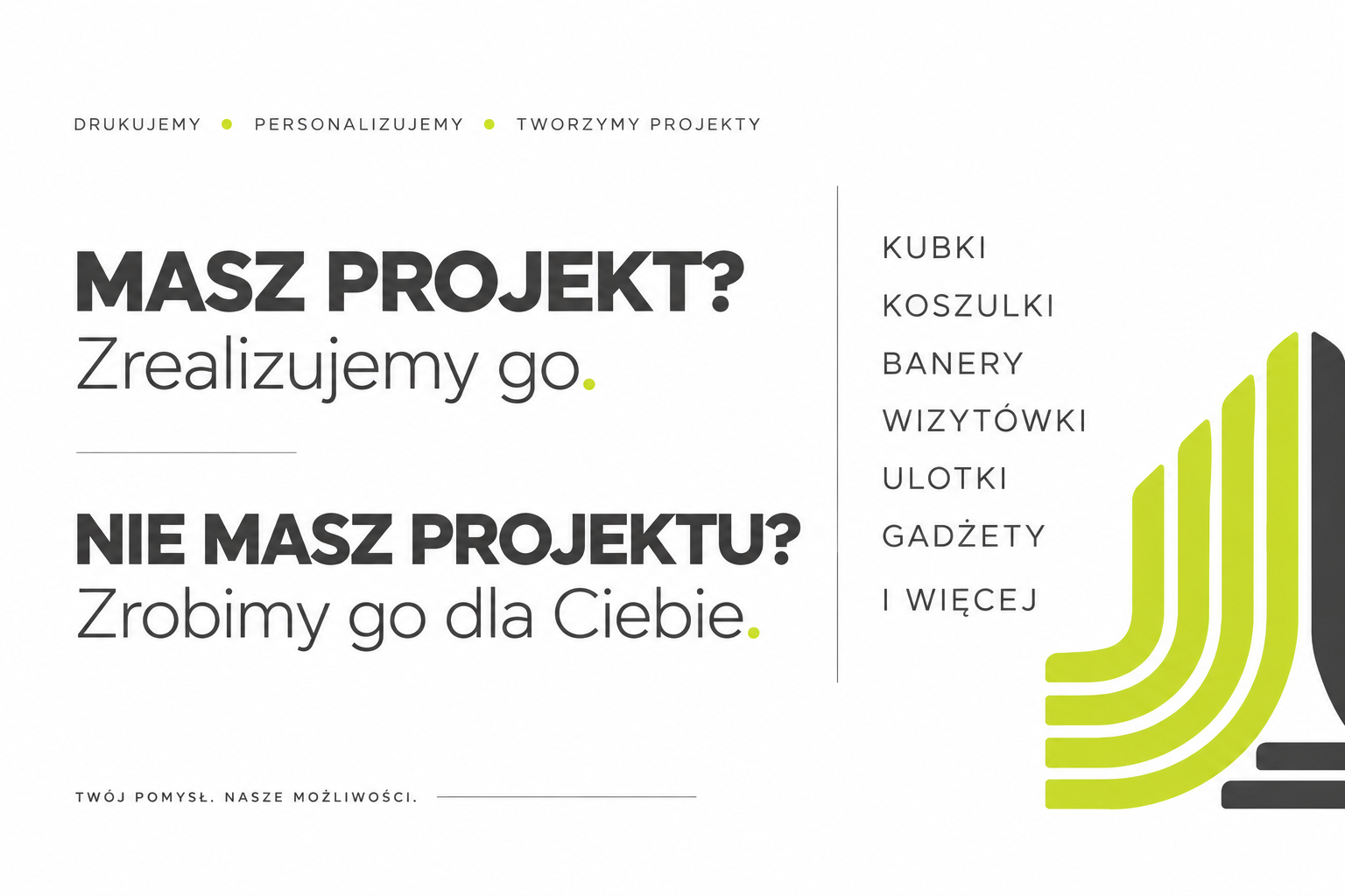 Zakład Reklamy – kubki, koszulki, banery, wizytówki, ulotki i gadżety reklamowe
